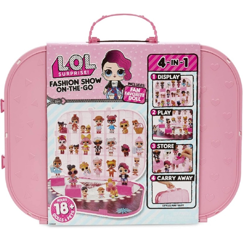 L.O.L. Surprise! Fashion Show On-The-Go Storage/Playset -Dolls not included-Pink